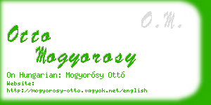 otto mogyorosy business card