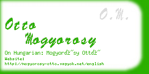 otto mogyorosy business card